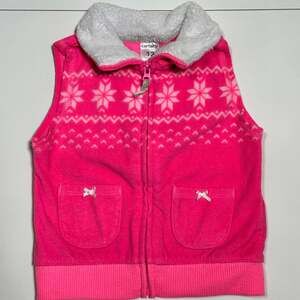 Carter's Baby Girl Vest Jacket Size 12M Pink Fleece
